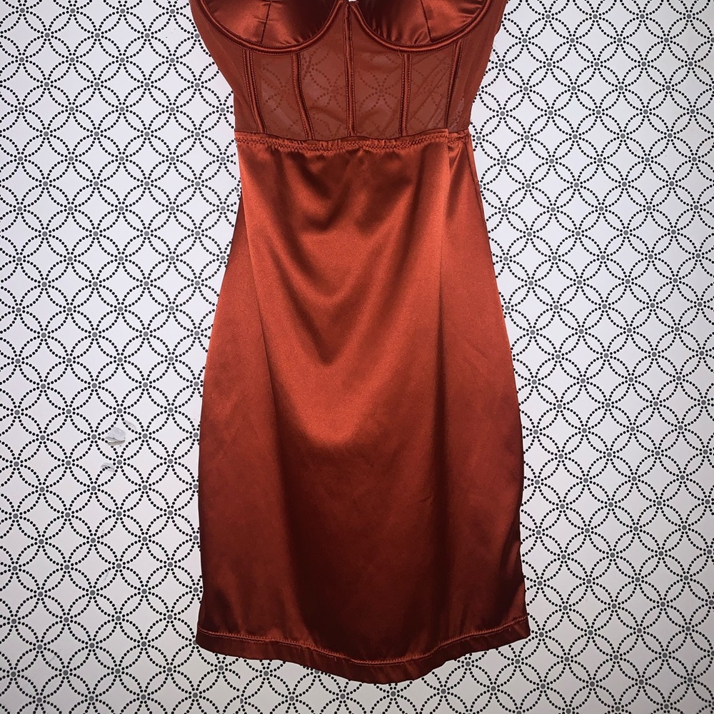 Rustic Orange Mini Dress - Size Small - Picture 4 of 4